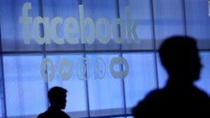 SAN JOSE, CALIFORNIA - APRIL 30: The Facebook logo is displayed during the F8 Facebook Developers conference on April 30, 2019 in San Jose, California. Facebook CEO Mark Zuckerberg delivered the opening keynote to the FB Developer conference that runs through May 1. (Photo by Justin Sullivan/Getty Images)