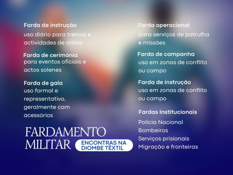 Fardas militares e para segurança pública