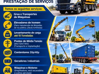 🚛 PRECISAS DE CARRINHA, GUINDASTE OU CAMINHÃO GRUA? Tem carga pesada para movimentar? Precisa de um orçamento, transporte ou remoção de equipamentos e materiais? Conte com profissionais e equipamentos preparados para fazer o serviço com segurança, agili