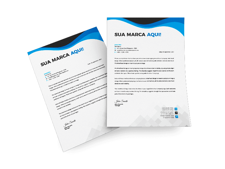 Criamos papel timbrado para a sua empresa ou para si