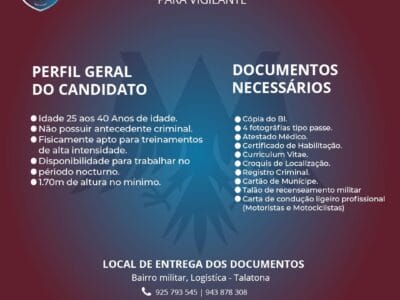 RECRUTAMENTO PARA VIGILANTE